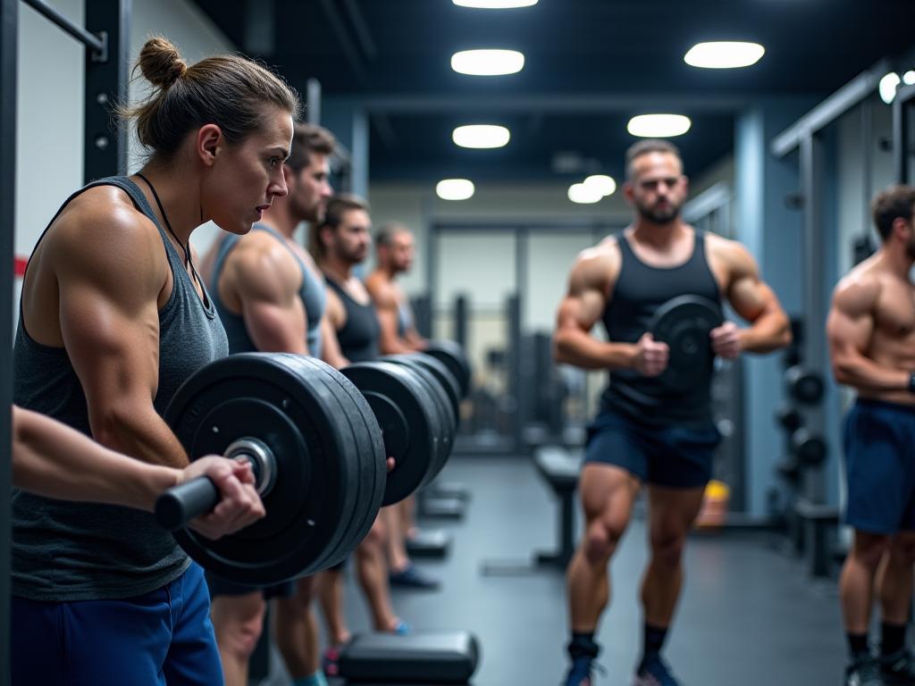 Entrenamiento de fuerza con pesas en IronOliva